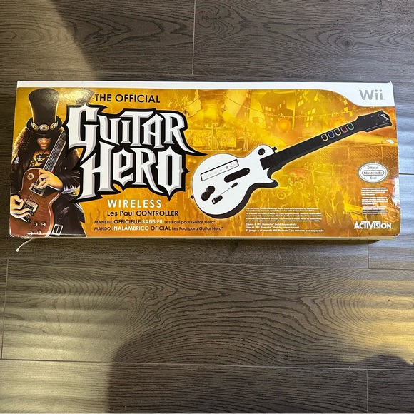 Nintendo Guitar Hero Wii Wireless Les Paul Controller with Box Tested Works - Picture 2 of 9